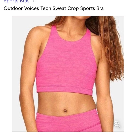 Outdoor Voices Tech Sweat‎ Crop Sports Bra - Picture 1 of 4